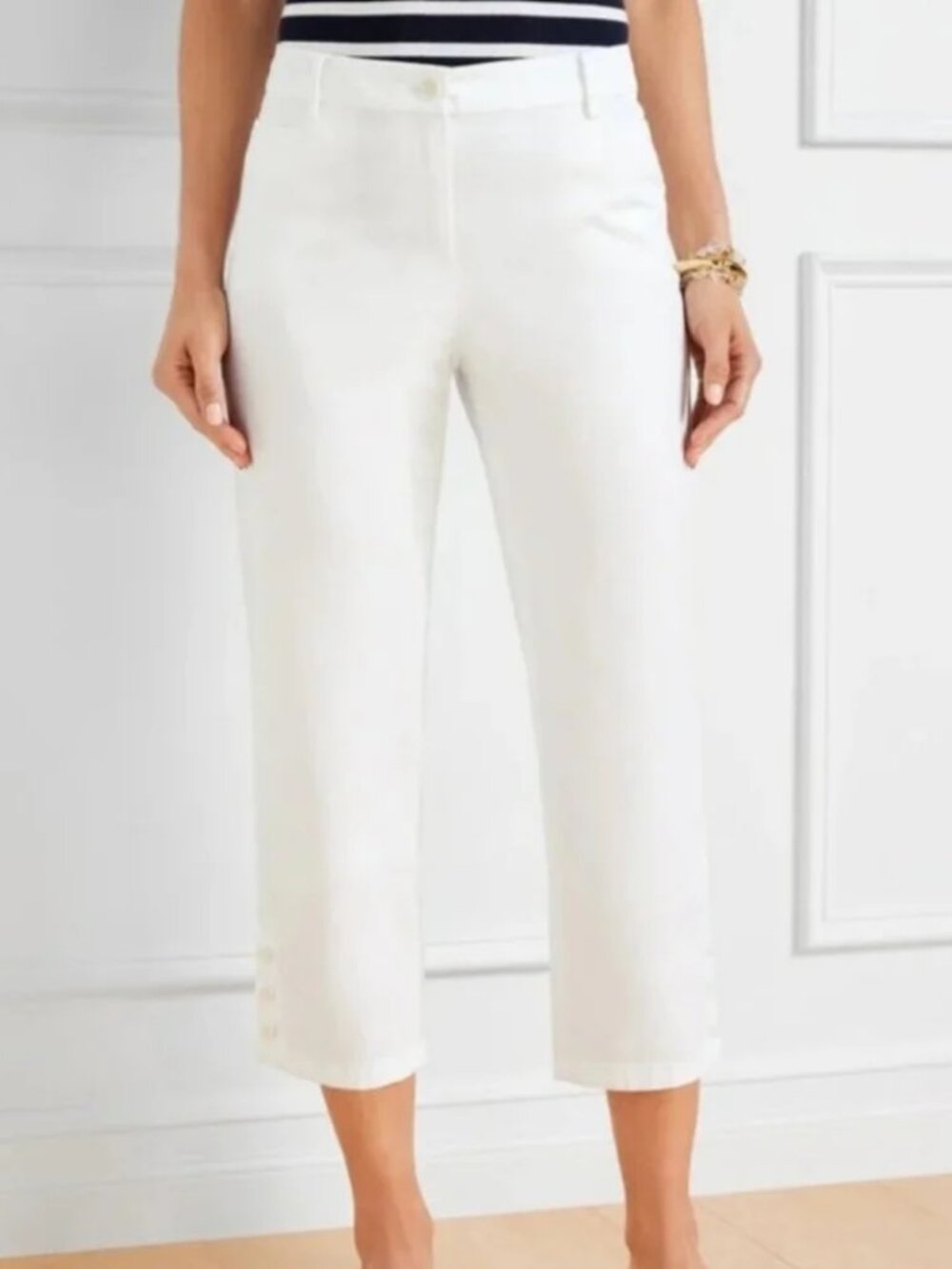 Talbots | Perfect Skimmer White Capris Pants | Size 12